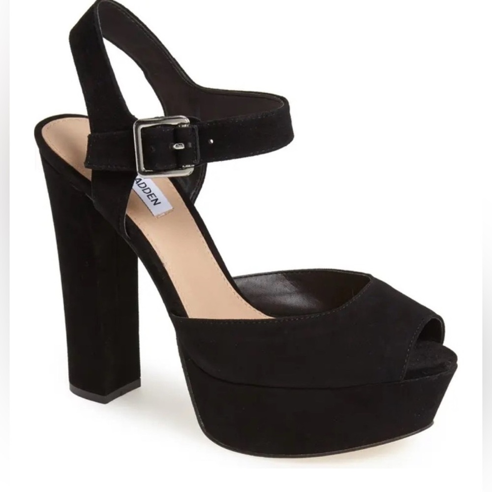 Steve Madden Black Platform Heels